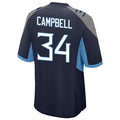 Kdoa T.Titans #34 Earl Campbell Player Navy Home Game Football Jerseys