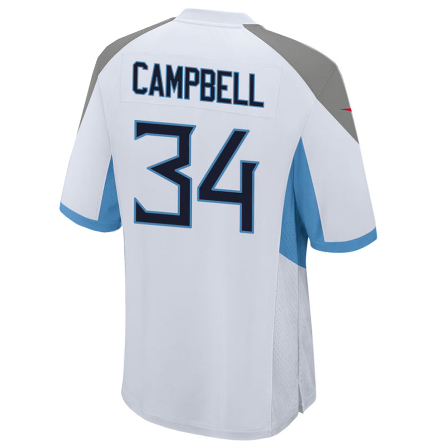 Kdoa T.Titans #34 Earl Campbell Player White Home Game Football Jerseys