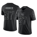 Kdoa T.Titans #37 Amani Hooker Player Black Limited Reflective Home Game Stitched Jerseys