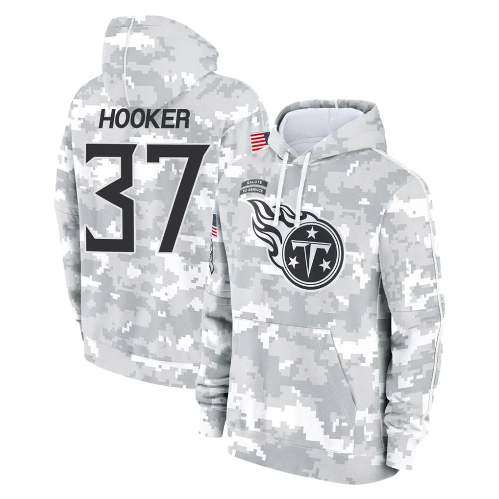 Kdoa T.Titans #37 Amani Hooker Player Camo Arctic Salute to Service Pullover Hoodies Home Game Stitched Jerseys