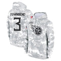 Kdoa T.Titans #3 Tommy Townsend Player Camo Arctic Salute to Service Pullover Hoodies Home Game Stitched Jerseys