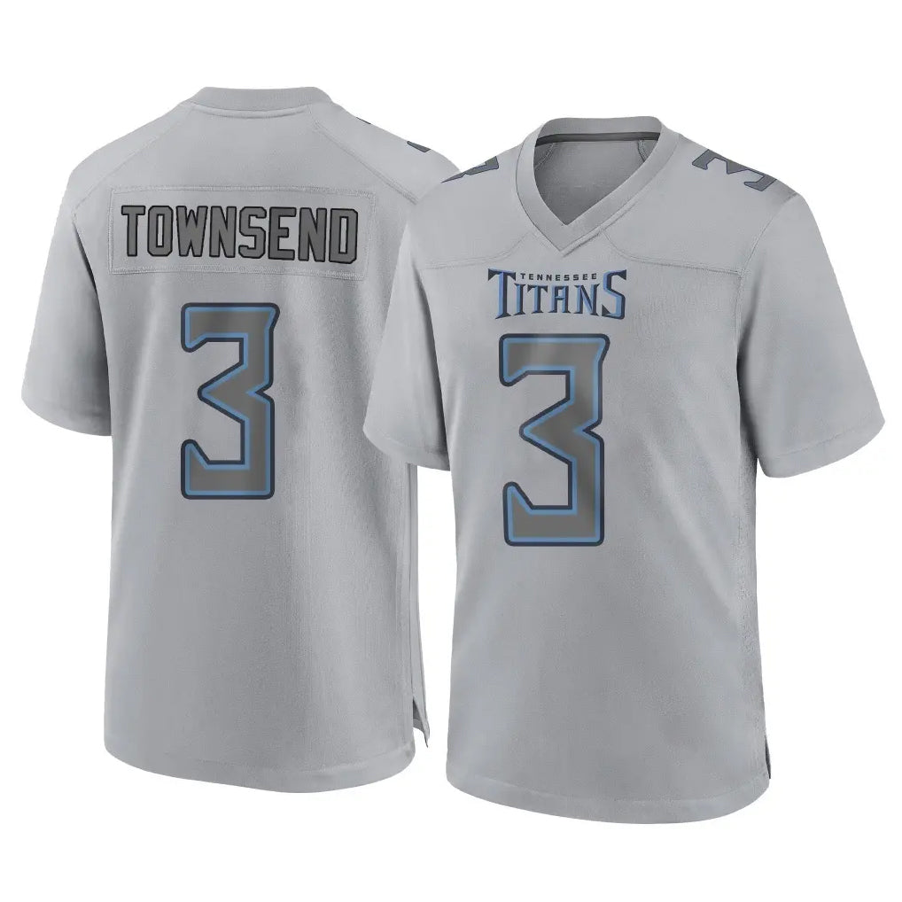 Kdoa T.Titans #3 Tommy Townsend Player Gray Atmosphere Fashion Home Game Stitched Jerseys