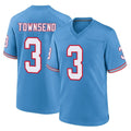 Kdoa T.Titans #3 Tommy Townsend Player Light Blue Oilers Throwback Home Game Stitched Jerseys