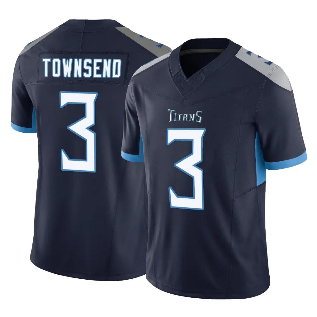 Kdoa T.Titans #3 Tommy Townsend Player Navy Limited Vapor F.U.S.E. Home Game Stitched Jerseys