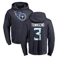 Kdoa T.Titans #3 Tommy Townsend Player Navy Logo Pullover Hoodies Home Game Stitched Jerseys