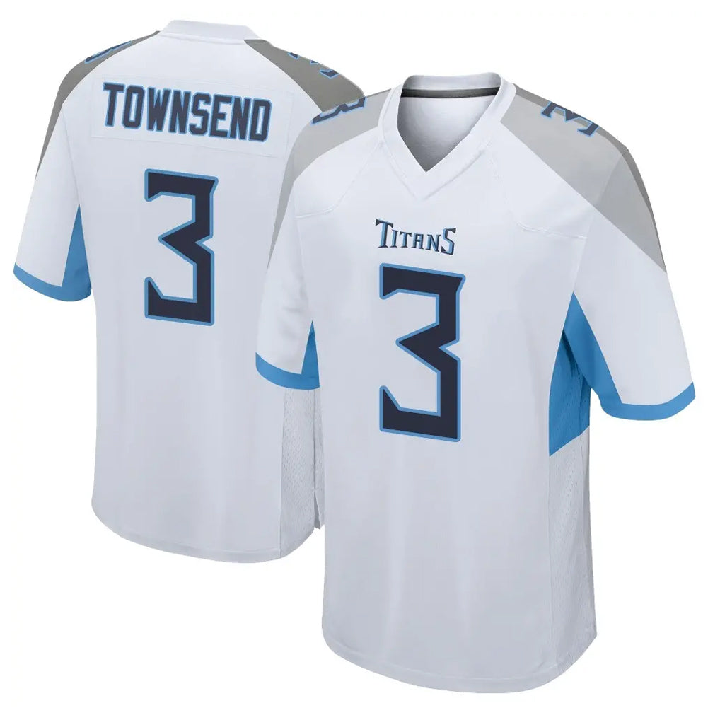 Kdoa T.Titans #3 Tommy Townsend Player White Home Game Stitched Jerseys