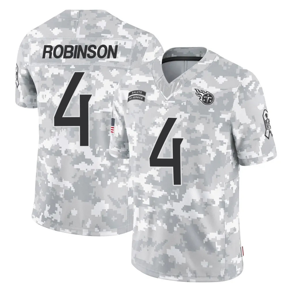 Kdoa T.Titans #4 Wan'Dale Robinson Player Arctic Camo Limited Salute to Service Home Game Stitched Jerseys