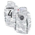Kdoa T.Titans #4 Wan'Dale Robinson Player Camo Arctic Salute to Service Pullover Hoodies Home Game Stitched Jerseys