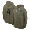 Kdoa T.Titans #4 Wan'Dale Robinson Player Olive Salute to Service Hoodies Home Game Stitched Jerseys