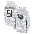 Kdoa T.Titans #51 Austin Schlottmann Player Camo Arctic Salute to Service Pullover Hoodies Home Game Stitched Jerseys