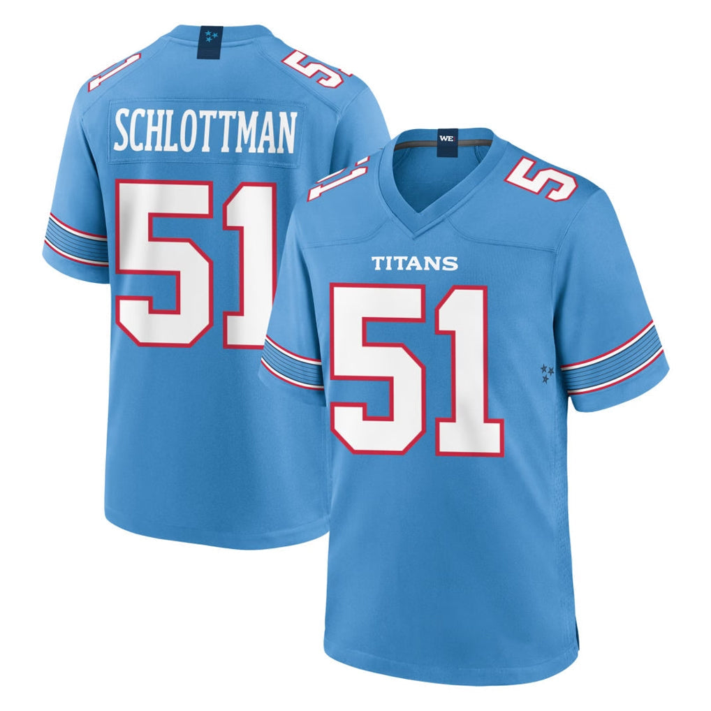 Kdoa T.Titans #51 Austin Schlottmann Player Light Blue 2026 Game Home Stitched Jerseys