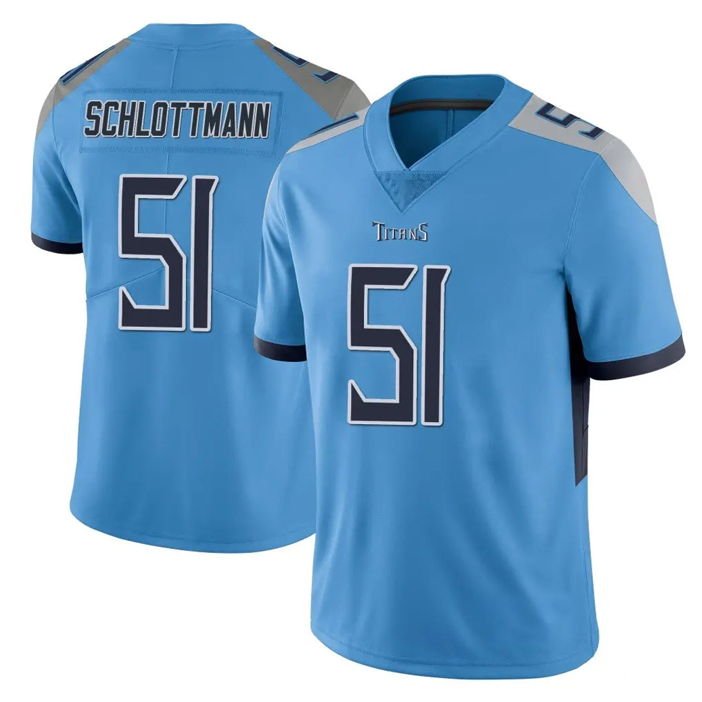 Kdoa T.Titans #51 Austin Schlottmann Player Light Blue Limited Vapor Untouchable Home Game Stitched Jerseys