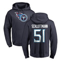Kdoa T.Titans #51 Austin Schlottmann Player Navy Logo Pullover Hoodies Home Game Stitched Jerseys