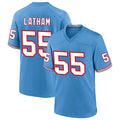 Kdoa T.Titans #55 JC Latham Player Blue Throwback Alternate Game Stitched Jerseys