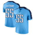 Kdoa T.Titans #55 JC Latham Player Light Blue Limited Color Rush Home Game Stitched Jerseys