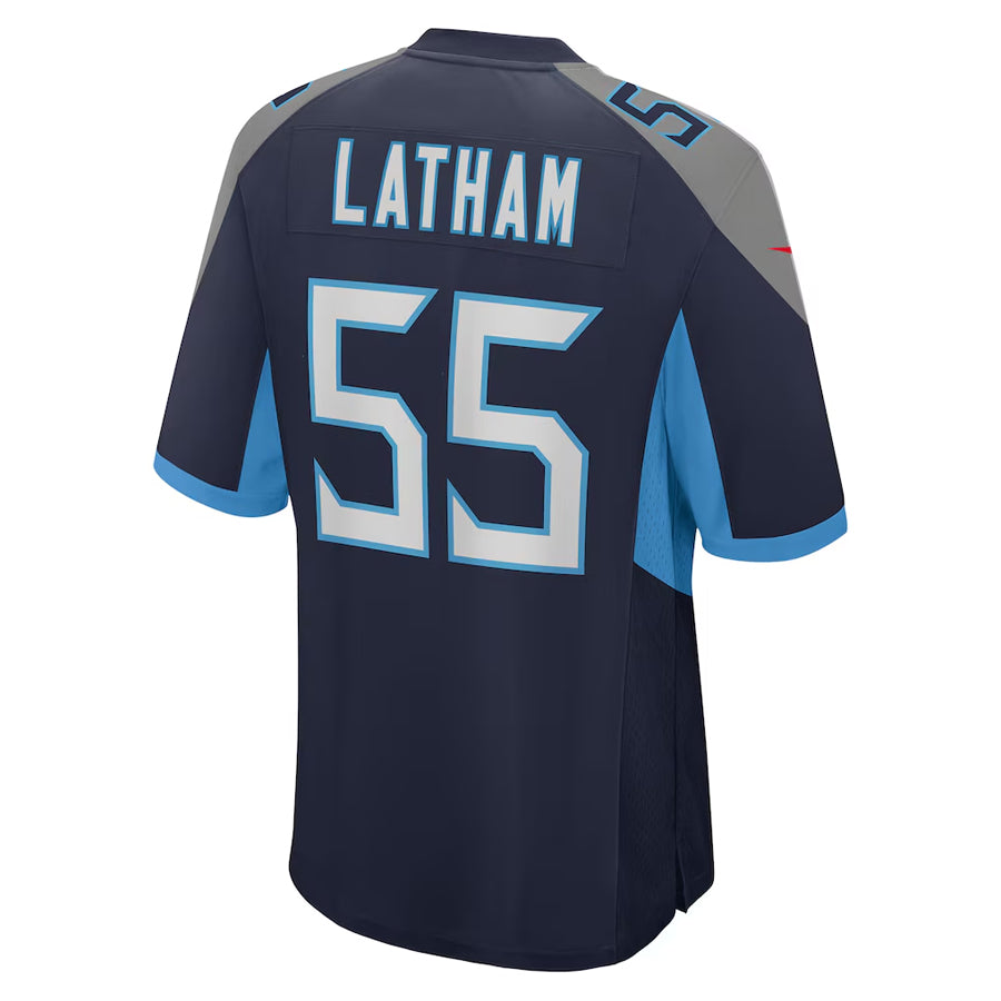 Kdoa T.Titans #55 JC Latham Player Navy Home Game Stitched Jerseys