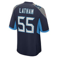 Kdoa T.Titans #55 JC Latham Player Navy Home Game Stitched Jerseys