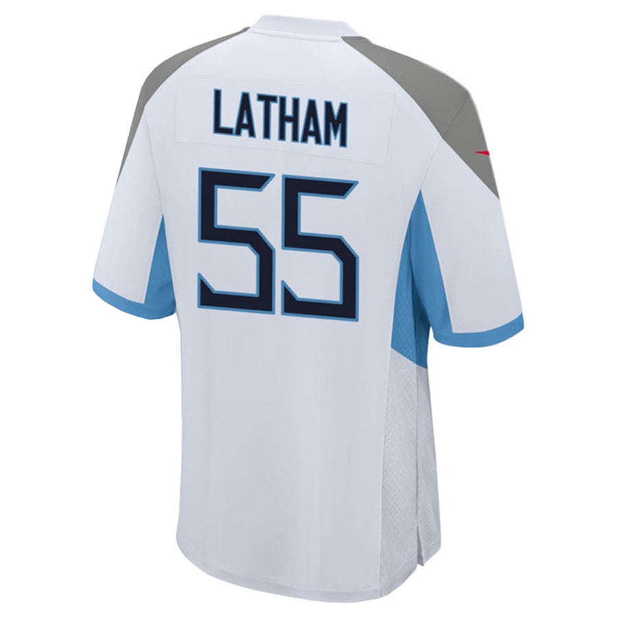 Kdoa T.Titans #55 JC Latham Player White Home Game Stitched Jerseys