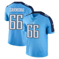 Kdoa T.Titans #66 Fernando Carmona Jr. Player Light Blue Limited Color Rush Home Game Stitched Jerseys