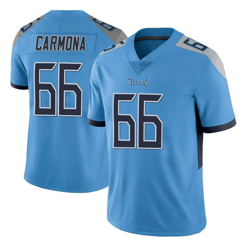 Kdoa T.Titans #66 Fernando Carmona Jr. Player Light Blue Limited Vapor Untouchable Home Game Stitched Jerseys