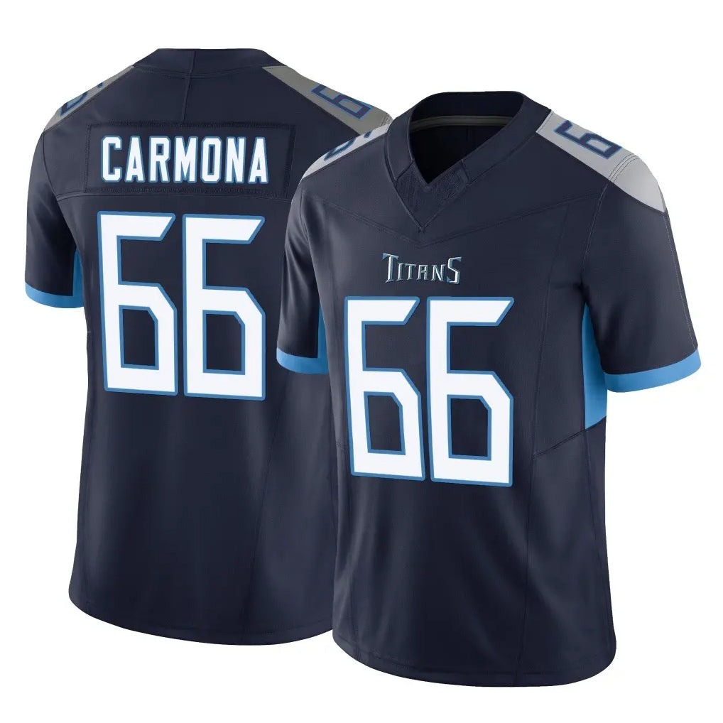 Kdoa T.Titans #66 Fernando Carmona Jr. Player Navy Limited Vapor F.U.S.E. Home Game Stitched Jerseys