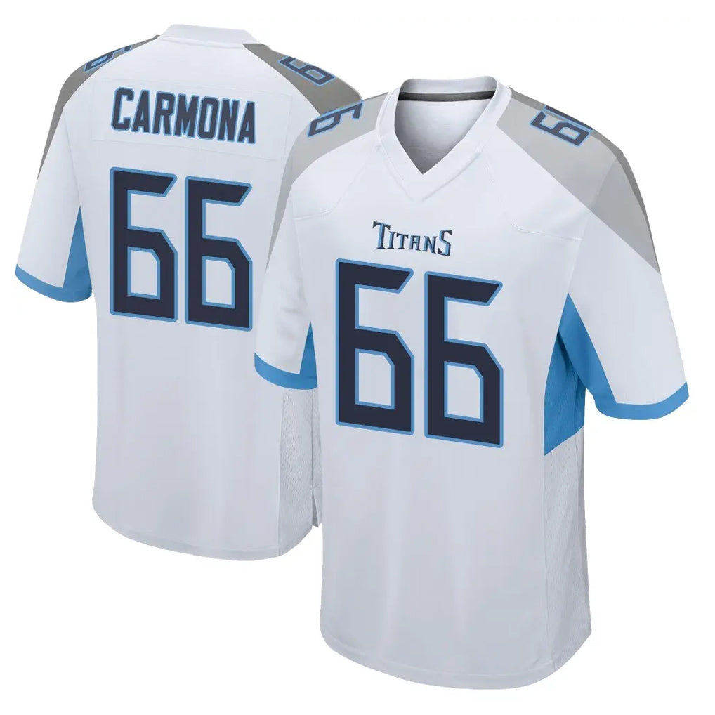 Kdoa T.Titans #66 Fernando Carmona Jr. Player White Home Game Stitched Jerseys
