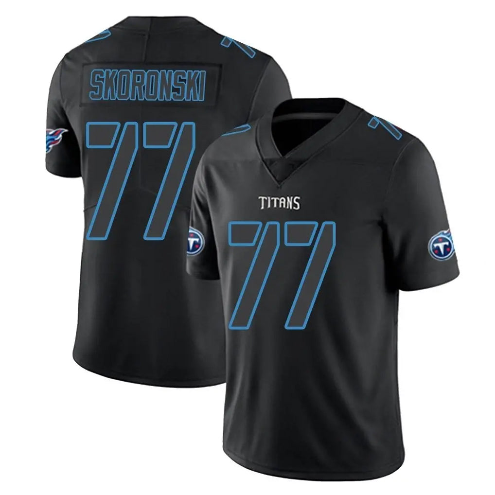 Kdoa T.Titans #77 Peter Skoronski Player Black Impact Limited Home Game Stitched Jerseys