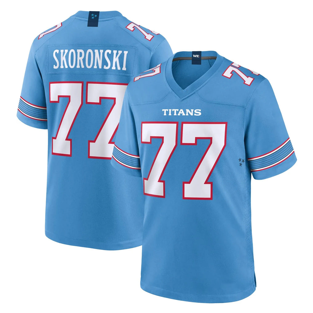 Kdoa T.Titans #77 Peter Skoronski Player Light Blue 2026 Game Home Stitched Jerseys