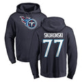 Kdoa T.Titans #77 Peter Skoronski Player Navy Logo Pullover Hoodies Home Game Stitched Jerseys