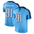 Kdoa T.Titans #91 John Franklin-Myers Player Light Blue Limited Color Rush Home Game Stitched Jerseys
