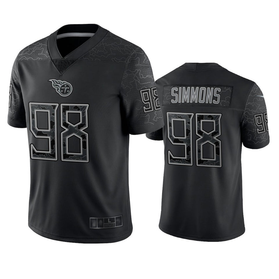 Kdoa T.Titans #98 Jeffery Simmons Player Black RFLCTV Limited Stitched Jerseys