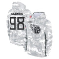 Kdoa T.Titans #98 Jeffery Simmons Player Camo Arctic Salute to Service Pullover Hoodies Home Game Stitched Jerseys