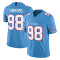 Kdoa T.Titans #98 Jeffery Simmons Player Light Blue Team Vapor F.U.S.E. Limited Home Game Stitched Jerseys