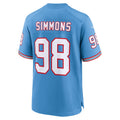 Kdoa T.Titans #98 Jeffery Simmons Player Light Blue Throwback Alternate Game Stitched Jerseys