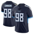Kdoa T.Titans #98 Jeffery Simmons Player Navy Limited Vapor Untouchable Home Game Stitched Jerseys