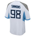 Kdoa T.Titans #98 Jeffery Simmons Player White Home Game Stitched Jerseys