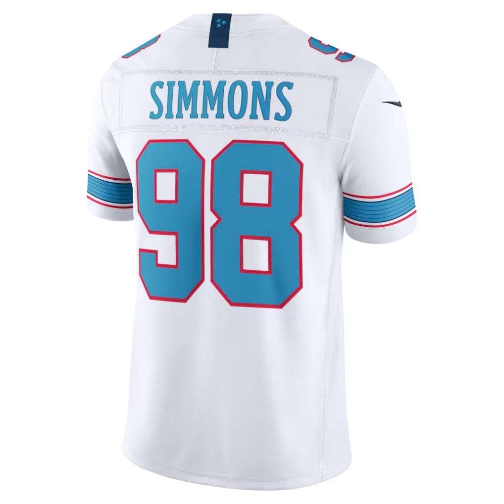 Kdoa T.Titans #98 Jeffery Simmons White Vapor F.U.S.E. Stitched Limited Jerseys
