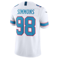 Kdoa T.Titans #98 Jeffery Simmons White Vapor F.U.S.E. Stitched Limited Jerseys