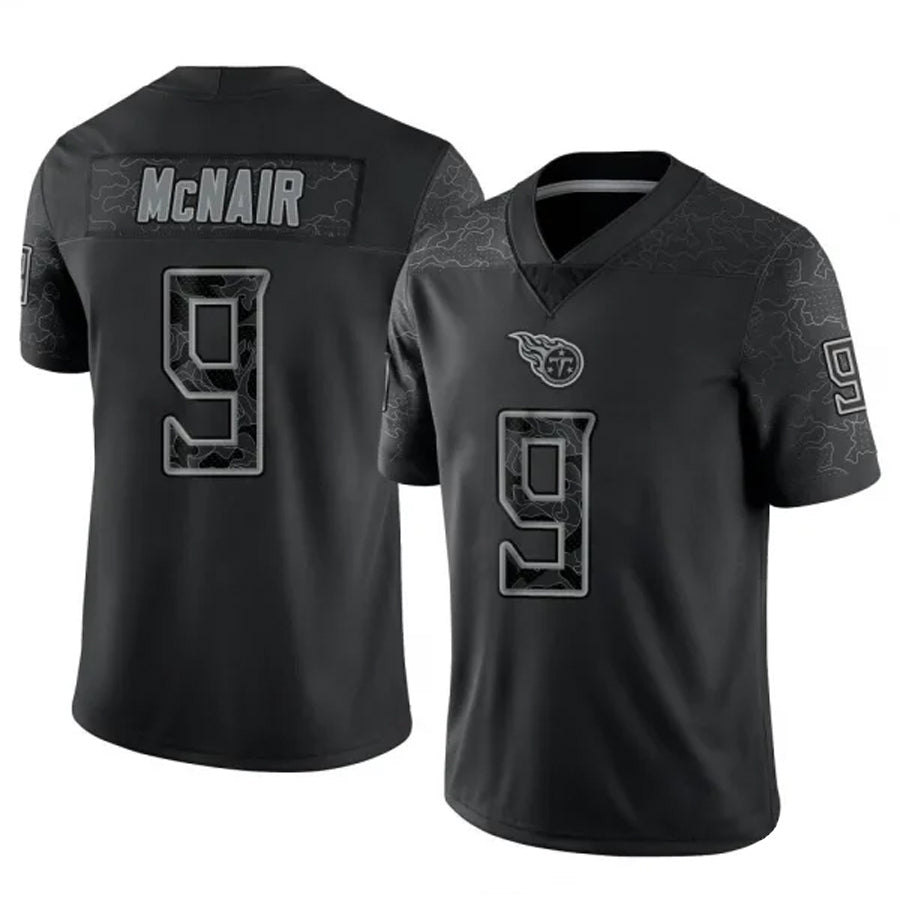 Kdoa T.Titans #9 Steve McNair Player Black RFLCTV Limited Stitched Jerseys