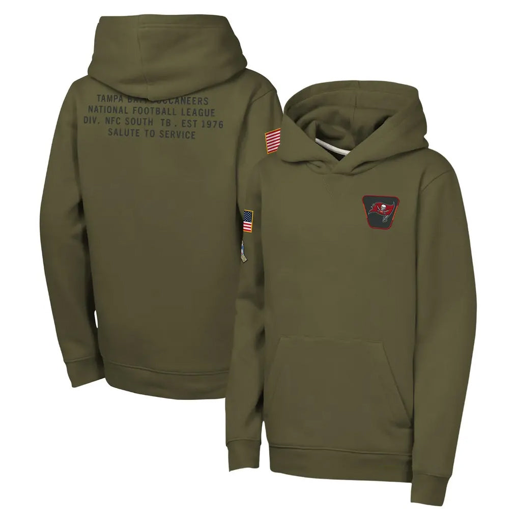 Kdoa TB.Buccaneers  Blank Player Olive Salute to Service Pullover Hoodies Limited Stitched Jerseys