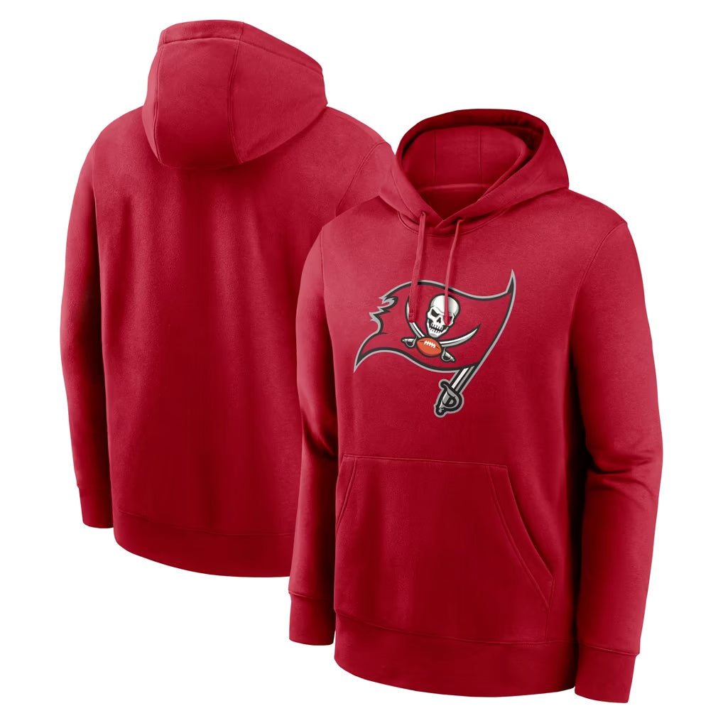 Kdoa TB.Buccaneers  Blank Player Red LOGO Pullover Hoodie Home Game Stitched Jerseys