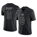 Kdoa TB.Buccaneers #0 Yaya Diaby Player Black Reflective Limited Home Game Stitched Jerseys