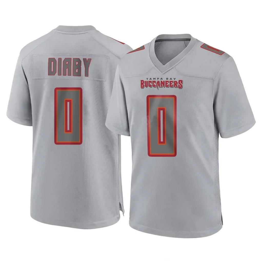 Kdoa TB.Buccaneers #0 Yaya Diaby Player Gray Atmosphere Fashion Home Game Stitched Jerseys