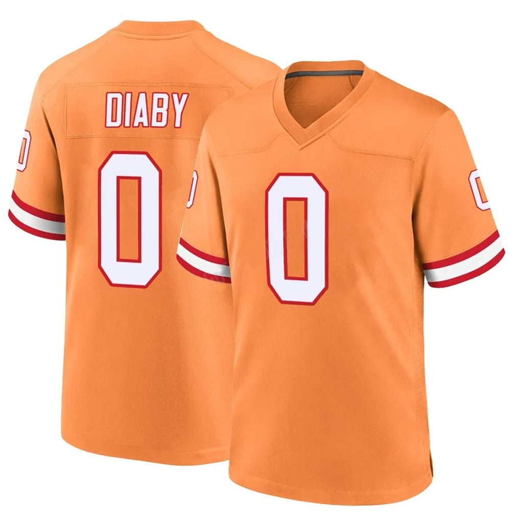 Kdoa TB.Buccaneers #0 Yaya Diaby Player Orange Throwback Home Game Stitched Jerseys
