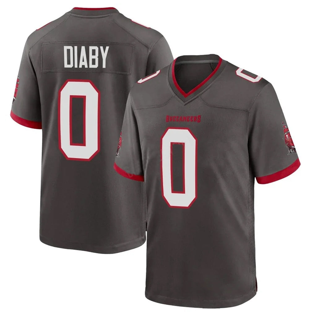 Kdoa TB.Buccaneers #0 Yaya Diaby Player Pewter Alternate Home Game Stitched Jerseys