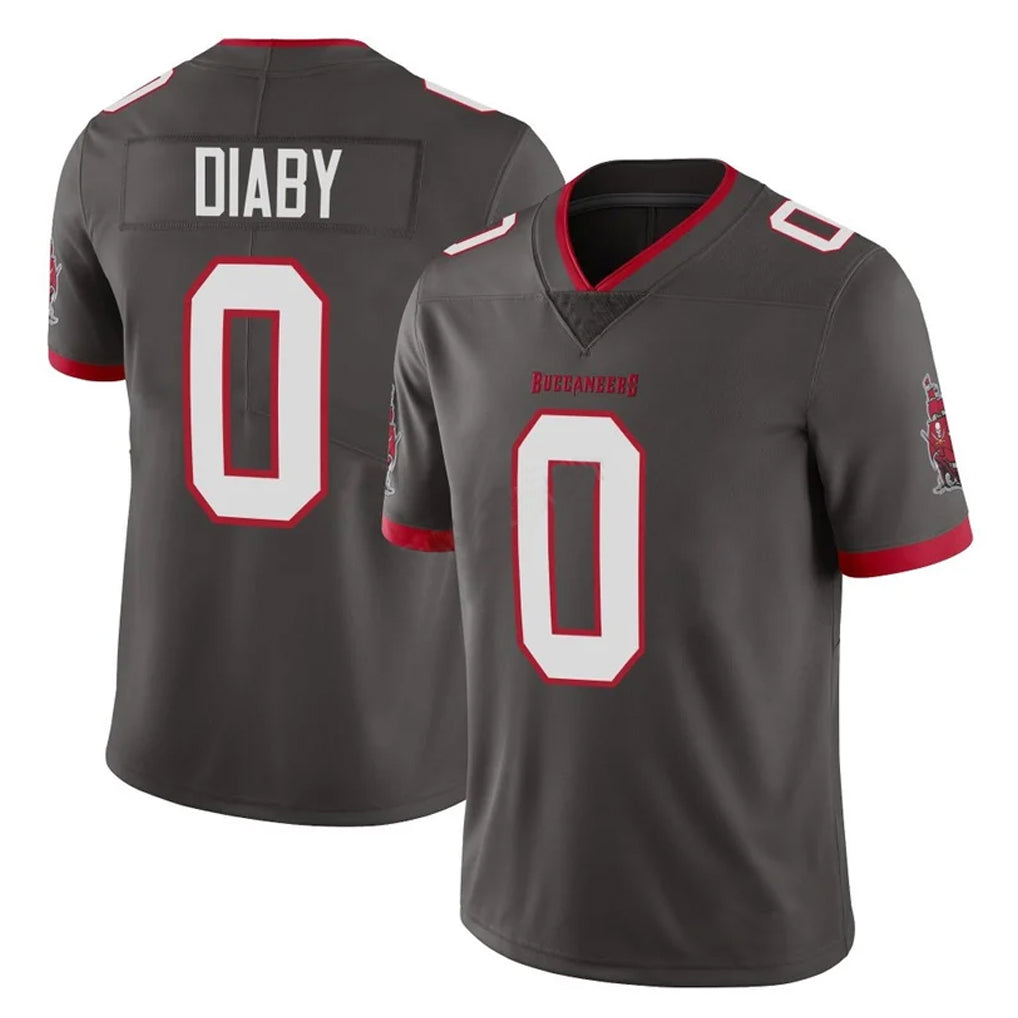 Kdoa TB.Buccaneers #0 Yaya Diaby Player Pewter Limited Alternate Vapor Home Game Stitched Jerseys