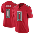 Kdoa TB.Buccaneers #0 Yaya Diaby Player Red Limited Color Rush Home Game Stitched Jerseys