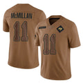 Kdoa TB.Buccaneers #11 Jalen McMillan Player Brown Limited Salute To Service Home Game Stitched Jerseys