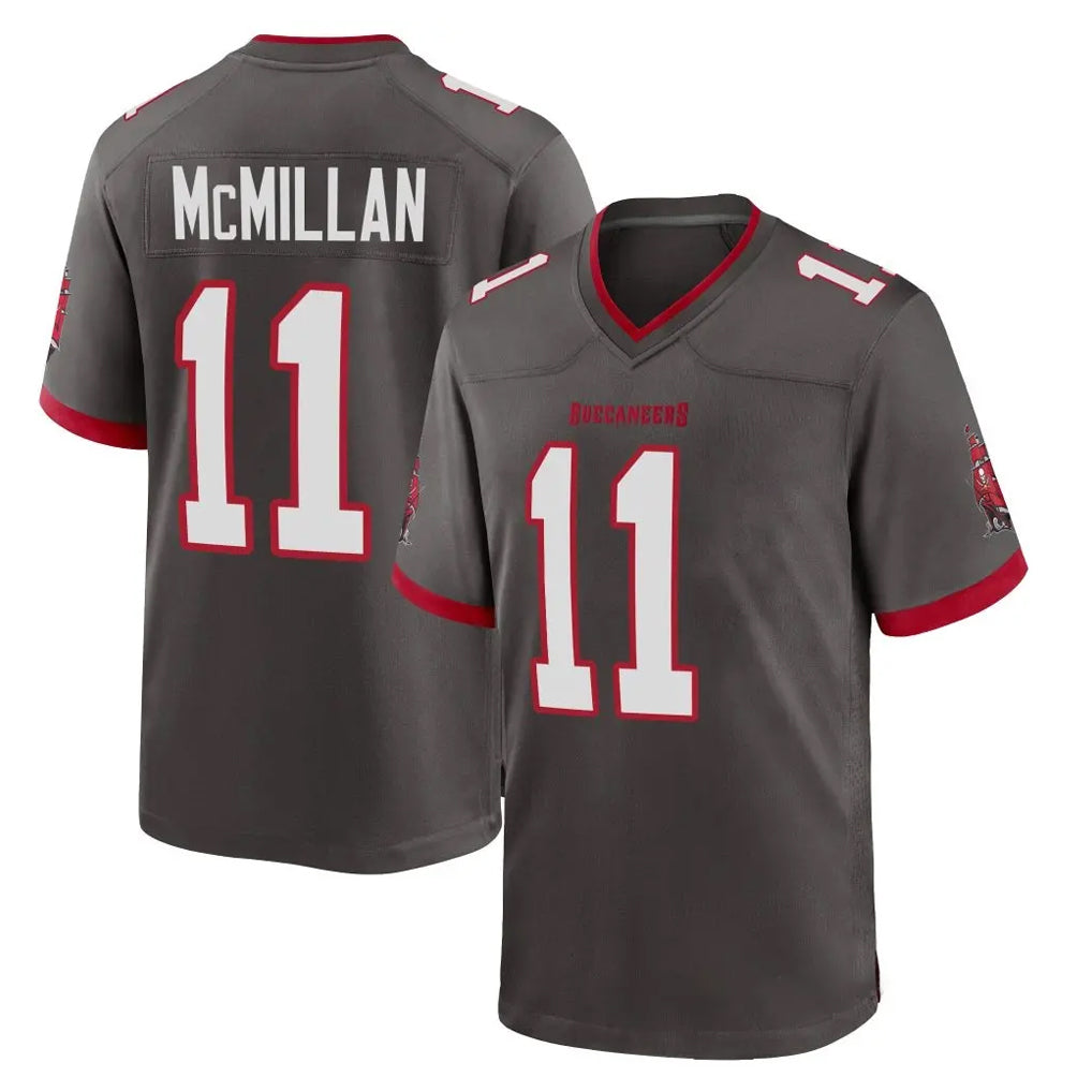 Kdoa TB.Buccaneers #11 Jalen McMillan Player Pewter Alternate Home Game Stitched Jerseys