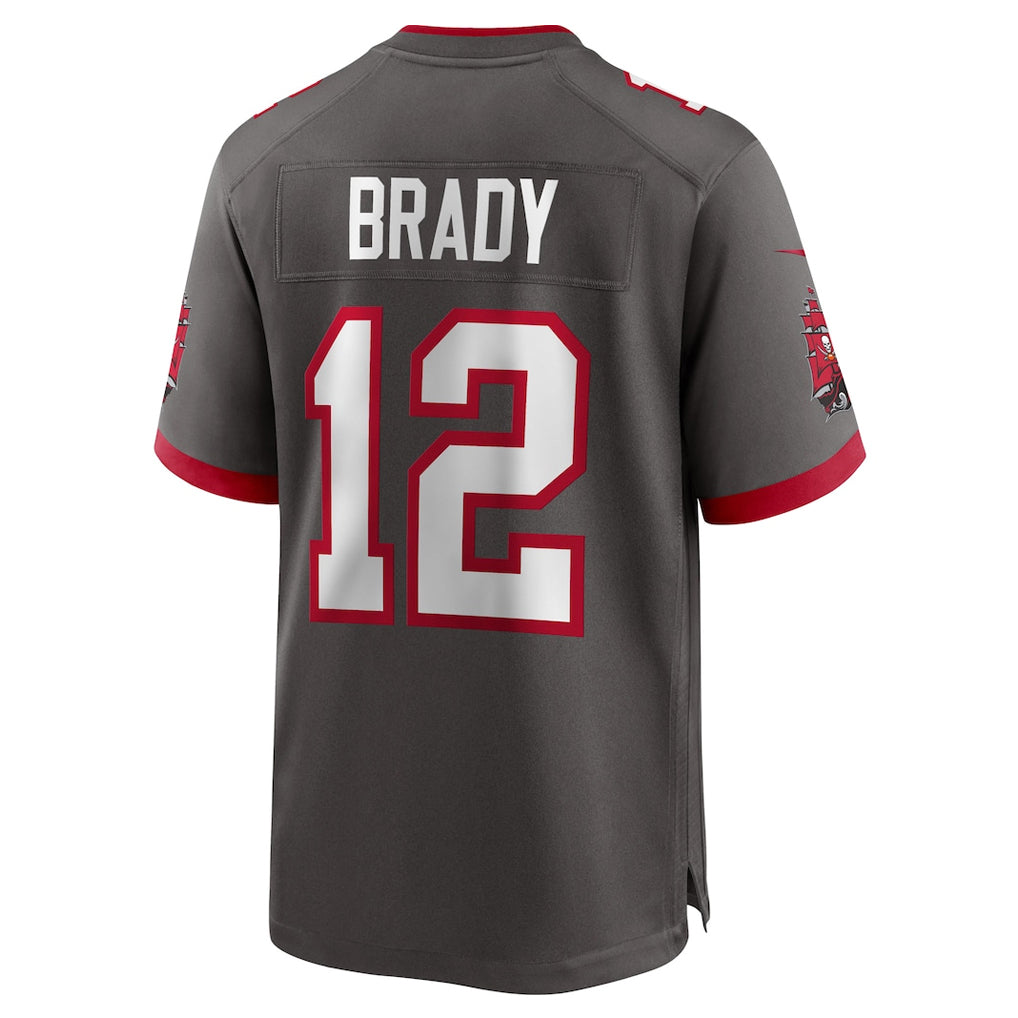 Kdoa TB.Buccaneers #12 Tom Brady Player Pewter Home Game Stitched Jerseys